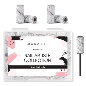 image:imageMakartt Nail Drill Bits Sanding Bands for Nail Drill 100Pcs 4 Color Coarse Fine 80120180240 Grit File Sand with 31mm Mini Mandrel Nail Bit Set for Acrylic Nails Gel Manicures and PedicureWhite