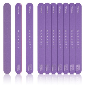 image:imageMakartt Nail File  100180 Grit Emery Boards for Nails Professional Nail Files 10pcs Double Sides Black Coarse Fingernail Filer for Acrylic and Extension Gel Removal Manicure Kit Salon Home UsePurple  10 pcs  100180 Grit