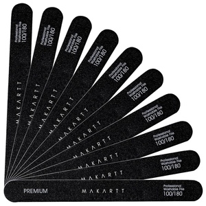 image:imageMakartt Nail File  100180 Grit Emery Boards for Nails Professional Nail Files 10pcs Double Sides Black Coarse Fingernail Filer for Acrylic and Extension Gel Removal Manicure Kit Salon Home UseBlack  10 pcs  100180 Grit