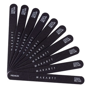 image:imageMakartt Nail File 100180 Grit Emery Boards for Nails Professional Washable Doubled Sides Filer Kit for Medium and Gentle Filing Manicure ToolsBlack2pcs Trial SetBlack  10 pcs  180240 Grit