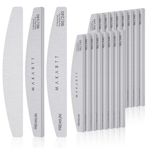 image:imageMakartt Nail File 100180 Grit Nail Files for Natural Nails Professional Strong Emery Boards for Nails Doubled Sides Washable Fingernail Files Manicure Tool SetZebra2pcs Trial Set20pcsNail File 180240 Grit