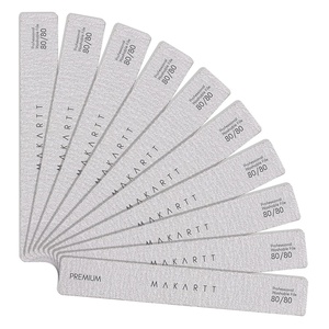 image:imageMakartt Nail File 100180 Grit Nail Files for Natural Nails Professional Strong Emery Boards for Nails Doubled Sides Washable Fingernail Files Manicure Tool SetZebra2pcs Trial Set8080 Grit