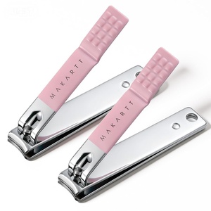 image:imageMakartt Nail File and Buffer Set Pink Basic Prep Kit with Cuticle Clipper Trimmer Pusher Brush Manicure Care Kit for Natural and Acrylic Nails 7pcsNail Clippers2pcs