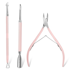 image:imageMakartt Nail File and Buffer Set Pink Basic Prep Kit with Cuticle Clipper Trimmer Pusher Brush Manicure Care Kit for Natural and Acrylic Nails 7pcsPink3pcs