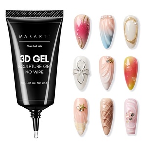 image:imageMakartt Nail Rhinestone Glue with 3D Gel Kit  Super Strong Nail Charm Glue amp Sculpting Gel for DIY Nail Art Drawing Molding amp Embossed Designs Easy to Use for Nail Lovers amp BeginnersA1030g 3D Nail Gel