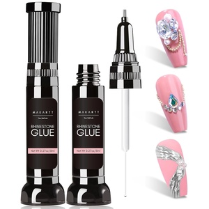image:imageMakartt Nail Rhinestone Glue with 3D Gel Kit  Super Strong Nail Charm Glue amp Sculpting Gel for DIY Nail Art Drawing Molding amp Embossed Designs Easy to Use for Nail Lovers amp BeginnersA2nail rhinestone glue for tiny gems  2x8ml