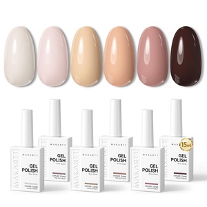 image:imageMakartt Pastel Gel Nail Polish Set 6 Colors Jelly Gel Polish Kit 15ML One NDone Spring Summer Glass Translucent Pink Blue Purple Yellow Green Cat Eye UV LED Nail Art Manicure Gift for WomenCozy Mocha Blend