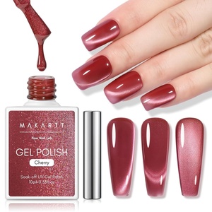 image:imageMakartt Pastel Gel Nail Polish Set 6 Colors Jelly Gel Polish Kit 15ML One NDone Spring Summer Glass Translucent Pink Blue Purple Yellow Green Cat Eye UV LED Nail Art Manicure Gift for WomenCherry