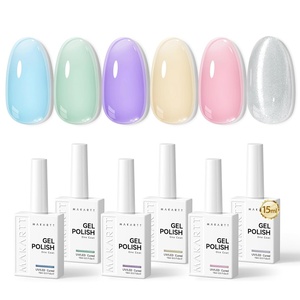 image:imageMakartt Pastel Gel Nail Polish Set 6 Colors Jelly Gel Polish Kit 15ML One NDone Spring Summer Glass Translucent Pink Blue Purple Yellow Green Cat Eye UV LED Nail Art Manicure Gift for WomenCool Girl Mocktail