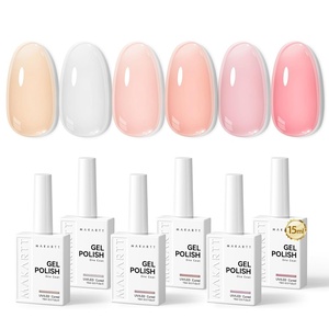 image:imageMakartt Pastel Gel Nail Polish Set 6 Colors Jelly Gel Polish Kit 15ML One NDone Spring Summer Glass Translucent Pink Blue Purple Yellow Green Cat Eye UV LED Nail Art Manicure Gift for WomenPeachy Pink