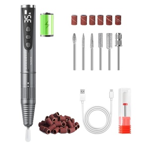 image:imageMakartt PenShaped Rechargeable Nail Drill for Beginners 25000 RPM Cordless Electric Nail File with 5Speed LED Display Lightweight Quiet E File Kit for Gel Polish Removal Home Travel UsePurpleTypus Black