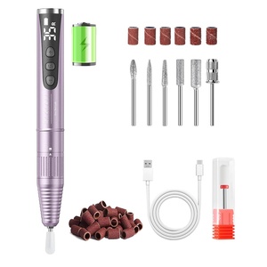 image:imageMakartt PenShaped Rechargeable Nail Drill for Beginners 25000 RPM Cordless Electric Nail File with 5Speed LED Display Lightweight Quiet E File Kit for Gel Polish Removal Home Travel UsePurpleTypus Purple