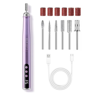 image:imageMakartt PenShaped Rechargeable Nail Drill for Beginners 25000 RPM Cordless Electric Nail File with 5Speed LED Display Lightweight Quiet E File Kit for Gel Polish Removal Home Travel UsePurpleHepsela Purple