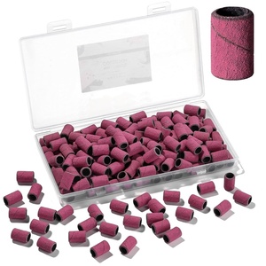 image:imageMakartt Sanding Bands for Nail Drill  100 Pcs 180Fine Grits Nail File Sanding Bands for Drill Bits Nail Prep Smooth Polish Upgrade Thicker Durable Sanding Drill Bit for Acrylic Nails Gel BlackPink