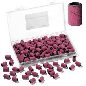 image:imageMakartt Sanding Bands for Nail Drill100 Pcs Nail File Sanding Bands for Drill Bits 180 Medium Grits for Acrylic Nails Gel Removing and Shaping Upgrade Thicker Durable Sanding Drill Bit WhitePink