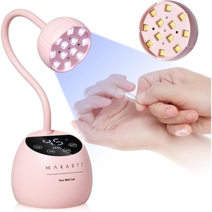 image:imageMakartt UV LED Nail Lamp  Gooseneck Flash Cure Lamp 39mWcm Rechargeable UV Light for Gel Nails with Auto Sensor 4 Timers Fast Curing Nail Light for Charms GelX Tips Rhinestones Diamond WhiteA4uv nail lampPink