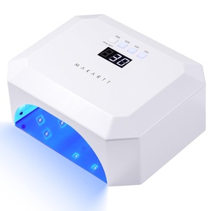 image:imageMakartt UV LED Nail Lamp for Gel Nails  Rechargeable Aurora 30W Nail Light with 39 LEDs Large Space 2600mAh Battery 4 Timers amp Auto Sensor Fast Curing Cordless Nail Lamp for SalonRose PinkWhite
