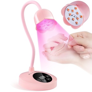 image:imageMakartt UV Nail Lamp Mini UV Light for Gel Nails Polish Luminoza 30mWcm Rechargeable LED Nail Light Nail Dryer with 4 Timers amp Auto Sensor Fast Curing Goosenecks Lamp for Home DIY ManicureA02nail lampPink