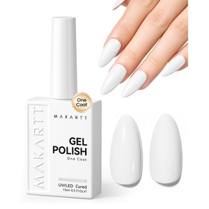 image:imageMakartt UltraPigmented White Gel Nail Polish 15ml One Coat White Gel Polish High Gloss Shine SalonGrade UV Polish Gels Perfect for French Tips amp Nail Art Manicure DIY Salon HomeMilky Muse