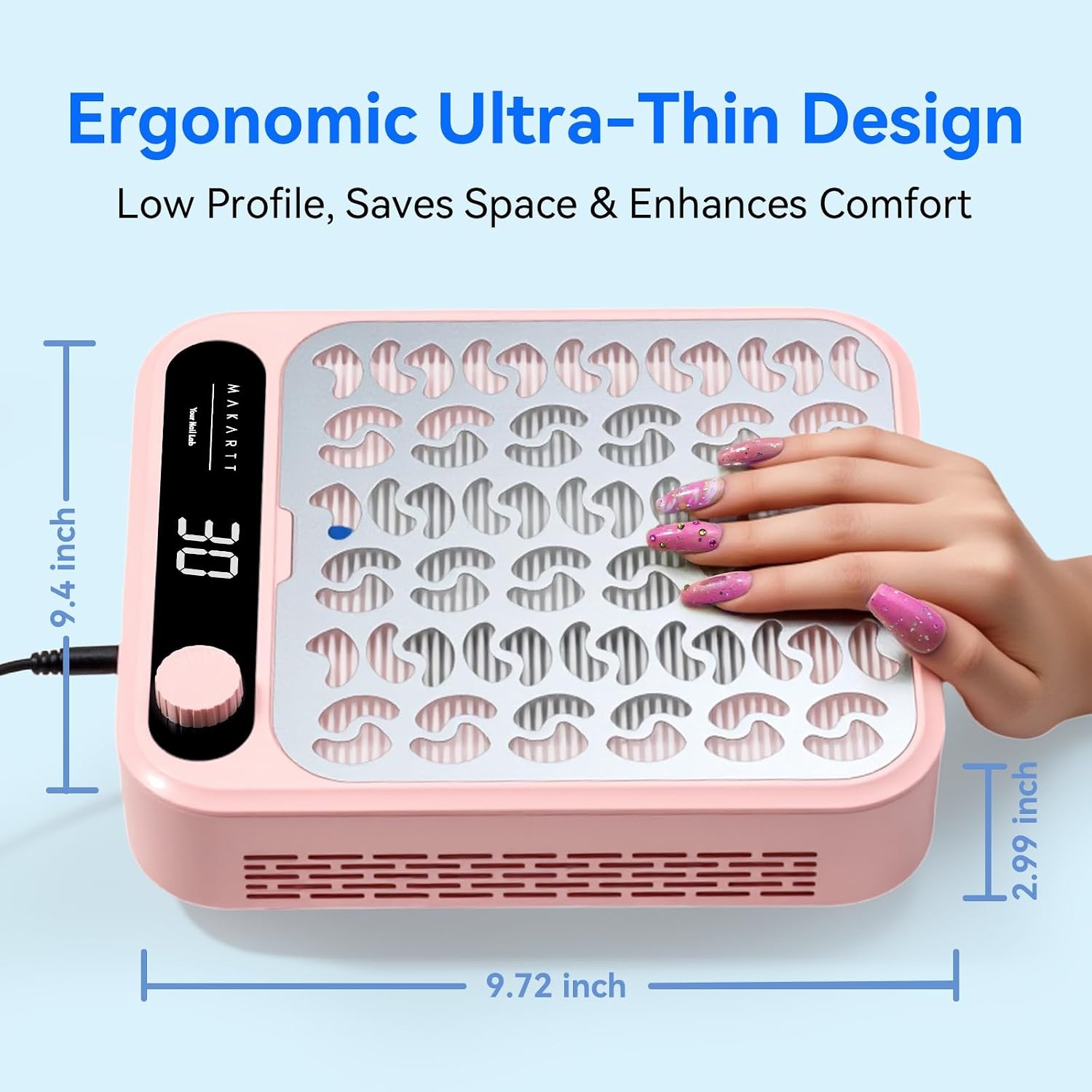 image:imageMakartt Nail Dust Collector Filter  Replacement Filter Reusable Dust Filter For Larina Nail Dust Collector Vacuum Fan Dust Nail Tool Attach 99 of Nail Dust Easy to Clean 2 Pack WhiteLarina Nail Dust Collector Pink