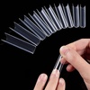image:image500 Pcs C Curve False Nail Tips Extra Long French Nail Tips Half Cover Straight Square Press Ons Nail Tips 10 SizesXXL Acrylic Fake Nail Tips for Nails ExtensionNail Supplies Salon and DIY