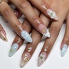 image:imageAlmond Fake Nail Tips500Pcs Medium False Nails Almond Shape Full Cover Clear Acrylic Gel False Press on for Extension Manicure Salon DIY at Home 10 Sizes