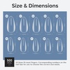 image:imageAlmond Fake Nail Tips500Pcs Medium False Nails Almond Shape Full Cover Clear Acrylic Gel False Press on for Extension Manicure Salon DIY at Home 10 Sizes