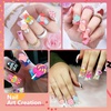 image:imageDuck Nail Tips 500PCS Short Flare PreShape Half Cover Soft Gel Tips Wide Style Acrylic Fake Nails False Clear Press on Extension Gel Manicure Nail Supplies