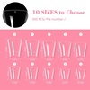 image:imageDuck Nail Tips 500PCS Short Flare PreShape Half Cover Soft Gel Tips Wide Style Acrylic Fake Nails False Clear Press on Extension Gel Manicure Nail Supplies