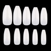 image:imageLong Coffin Fake Nails  500 Pcs Full Cover Natural Ballerina False Nails Acrylic Nail Tips for Nail Extension Manicure Nail Art Supplies