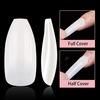 image:imageLong Coffin Fake Nails  500 Pcs Full Cover Natural Ballerina False Nails Acrylic Nail Tips for Nail Extension Manicure Nail Art Supplies