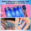 image:imageMakartt 1110 Pcs Rhinestones Set Black Round MultiSize Glass or Crystal for DIY Crafts Nail Art Supplies Accessories Christmas Gift  1110 black round crystals in mixed sizes for nail art makeup crafts and accessory decoration projectsA10 Nail Decoration Blue Rhinestone