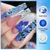 image:imageMakartt 1110 Pcs Rhinestones Set Black Round MultiSize Glass or Crystal for DIY Crafts Nail Art Supplies Accessories Christmas Gift  1110 black round crystals in mixed sizes for nail art makeup crafts and accessory decoration projectsA10 Nail Decoration Blue Rhinestone