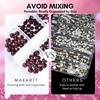 image:imageMakartt 1110 Pcs Rhinestones Set Black Round MultiSize Glass or Crystal for DIY Crafts Nail Art Supplies Accessories Christmas Gift  1110 black round crystals in mixed sizes for nail art makeup crafts and accessory decoration projectsA11 Nail Decoration Dark Purple Rhinestone