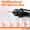 image:imageMakartt 2Pcs Rhinestone Glue Strong Hold 3D Gel Nail Art Nail Gem Glue UV Cured Nail Glue for Nail Charms and Gems Jewelry Diamond for DIY Manicured at Home Beauty Gifts for Women
