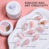 image:imageMakartt ColorPot 5in1 Nail Art Gel 3 Colors Gel Nail Polish No Wipe with Nail Stamp for Stamping Ombre Patting Painting Sculpting amp French Tips with Silicone Head for Manicure Home DIY SalonPetal Veil
