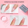 image:imageMakartt ColorPot 5in1 Nail Art Gel 3 Colors Gel Nail Polish No Wipe with Nail Stamp for Stamping Ombre Patting Painting Sculpting amp French Tips with Silicone Head for Manicure Home DIY SalonBlush Fade
