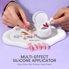 image:imageMakartt ColorPot 5in1 Nail Art Gel 3 Colors Gel Nail Polish No Wipe with Nail Stamp for Stamping Ombre Patting Painting Sculpting amp French Tips with Silicone Head for Manicure Home DIY SalonBerry Ribbon
