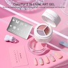 image:imageMakartt ColorPot 5in1 Nail Art Gel 3 Colors Gel Nail Polish No Wipe with Nail Stamp for Stamping Ombre Patting Painting Sculpting amp French Tips with Silicone Head for Manicure Home DIY SalonBlush Fade