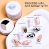 image:imageMakartt ColorPot 5in1 Nail Art Gel 3 Colors Gel Nail Polish No Wipe with Nail Stamp for Stamping Ombre Patting Painting Sculpting amp French Tips with Silicone Head for Manicure Home DIY SalonBoba Cream