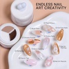 image:imageMakartt ColorPot 5in1 Nail Art Gel 3 Colors Gel Nail Polish No Wipe with Nail Stamp for Stamping Ombre Patting Painting Sculpting amp French Tips with Silicone Head for Manicure Home DIY SalonMocha Latte