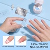 image:imageMakartt ColorPot 5in1 Nail Art Gel 3 Colors Gel Nail Polish No Wipe with Nail Stamp for Stamping Ombre Patting Painting Sculpting amp French Tips with Silicone Head for Manicure Home DIY SalonFrosty Blend