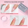 image:imageMakartt ColorPot 5in1 Nail Art Gel 3 Colors Gel Nail Polish No Wipe with Nail Stamp for Stamping Ombre Patting Painting Sculpting amp French Tips with Silicone Head for Manicure Home DIY SalonPeachy Cocoa