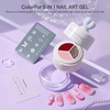 image:imageMakartt ColorPot 5in1 Nail Art Gel 3 Colors Gel Nail Polish No Wipe with Nail Stamp for Stamping Ombre Patting Painting Sculpting amp French Tips with Silicone Head for Manicure Home DIY SalonBerry Ribbon