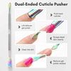 image:imageMakartt Cuticle Trimmer with Cuticle Pusher  Stainless Steel Cuticles Nipper with Dual Spring Ergonomic Handle 7mm Blade amp DualEnded Pusher for Nail Care amp Gel Removal PinkMulticolored