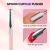 image:imageMakartt Cuticle Trimmer with Cuticle Pusher  Stainless Steel Cuticles Nipper with Dual Spring Ergonomic Handle 7mm Blade amp DualEnded Pusher for Nail Care amp Gel Removal PinkPink Cuticle Pusher