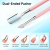 image:imageMakartt Cuticle Trimmer with Cuticle Pusher  Stainless Steel Cuticles Nipper with Dual Spring Ergonomic Handle 7mm Blade amp DualEnded Pusher for Nail Care amp Gel Removal PinkPink