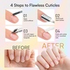 image:imageMakartt Cuticle Trimmer with Cuticle Pusher  Stainless Steel Cuticles Nipper with Dual Spring Ergonomic Handle 7mm Blade amp DualEnded Pusher for Nail Care amp Gel Removal PinkBlack