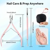 image:imageMakartt Cuticle Trimmer with Cuticle Pusher  Stainless Steel Cuticles Nipper with Dual Spring Ergonomic Handle 7mm Blade amp DualEnded Pusher for Nail Care amp Gel Removal PinkPink