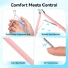 image:imageMakartt Cuticle Trimmer with Cuticle Pusher  Stainless Steel Cuticles Nipper with Dual Spring Ergonomic Handle 7mm Blade amp DualEnded Pusher for Nail Care amp Gel Removal PinkPink